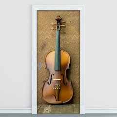 Adesivo Decorativo de Porta - Violino - Música - 2474cnpt