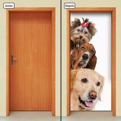 Adesivo Decorativo de Porta - Cachorros - Pet Shop - 2482cnpt - comprar online