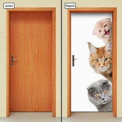 Adesivo Decorativo de Porta - Gatos - Pet Shop - 2483cnpt - comprar online