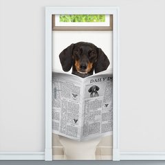 Adesivo Decorativo de Porta - Cachorro - Pet Shop - 2484cnpt