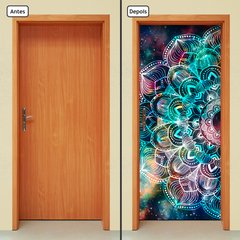 Adesivo Decorativo de Porta - Mandala - 2487cnpt - comprar online
