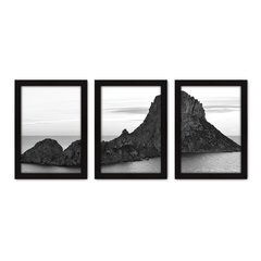 Kit Com 3 Quadros - Mar Ilha Paisagem - 248kq02p - comprar online