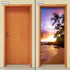 Adesivo Decorativo de Porta - Coqueiro - 2491cnpt - comprar online