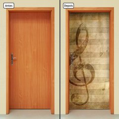 Adesivo Decorativo de Porta - Clave de Sol - Música - 2497cnpt - comprar online