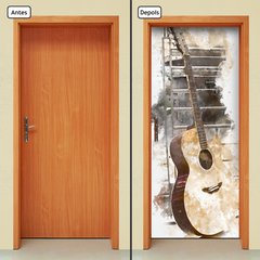 Adesivo Decorativo de Porta - Violão - Música - 2499cnpt - comprar online