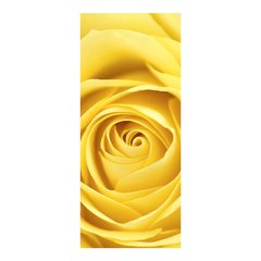 Adesivo Decorativo de Porta - Flor - Rosa Amarela - 2501cnpt na internet