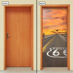 Adesivo Decorativo de Porta - Rota 66 - Estrada - 2503cnpt - comprar online