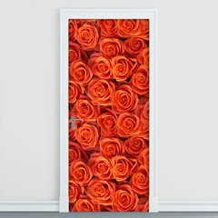 Adesivo Decorativo de Porta - Flores - Rosas - 2509cnpt