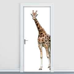 Adesivo Decorativo de Porta - Girafa - 250cnpt