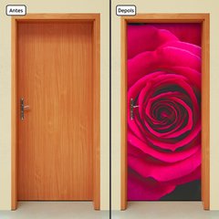 Adesivo Decorativo de Porta - Flor - Rosa - 2511cnpt - comprar online