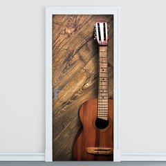 Adesivo Decorativo de Porta - Violão - Música - 2514cnpt