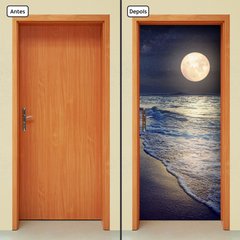 Adesivo Decorativo de Porta - Luar - Praia - 2515cnpt - comprar online