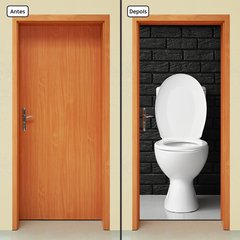 Adesivo Decorativo de Porta - Banheiro - 2530cnpt - comprar online