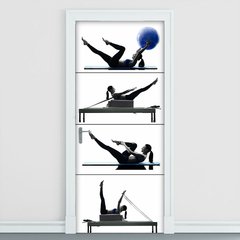 Adesivo Decorativo de Porta - Fitness - Pilates - 2535cnpt
