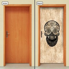 Adesivo Decorativo de Porta - Caveira Mexicana - 2536cnpt - comprar online