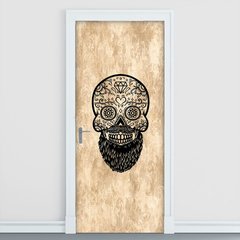 Adesivo Decorativo de Porta - Caveira Mexicana - 2536cnpt