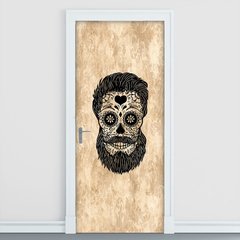 Adesivo Decorativo de Porta - Caveira Mexicana - 2537cnpt