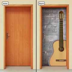 Adesivo Decorativo de Porta - Violão - Música - 253cnpt - comprar online