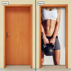 Adesivo Decorativo de Porta - Academia - Fitness - 2542cnpt - comprar online