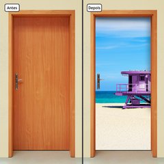 Adesivo Decorativo de Porta - Praia - 2546cnpt - comprar online