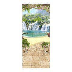 Adesivo Decorativo de Porta - Cachoeira - 2553cnpt na internet