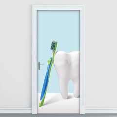 Adesivo Decorativo de Porta - Dentista - 2554cnpt