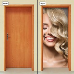 Adesivo Decorativo de Porta - Salão de Beleza - 2555cnpt - comprar online