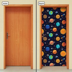 Adesivo Decorativo de Porta - Planetas - Infantil - 2562cnpt - comprar online