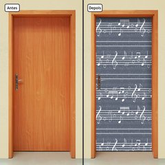 Adesivo Decorativo de Porta - Notas Musicais - 256cnpt - comprar online