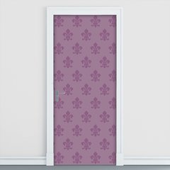 Adesivo Decorativo de Porta - Damasco - Roxo - 257cnpt