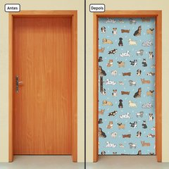 Adesivo Decorativo de Porta - Cachorros - Pet Shop - 2590cnpt - comprar online