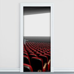 Adesivo Decorativo de Porta - Sala de Cinema - 2600cnpt