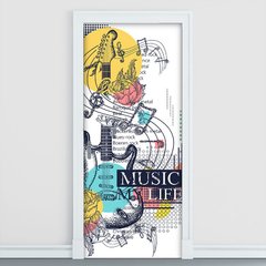 Adesivo Decorativo de Porta - Música - 2603cnpt