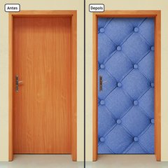 Adesivo Decorativo de Porta - Capitonê Azul - 2626cnpt - comprar online