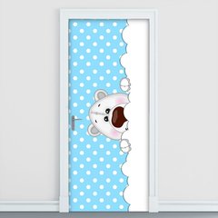 Adesivo Decorativo de Porta - Urso Polar - Azul - 2647cnpt