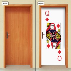 Adesivo Decorativo de Porta - Dama de Ouros - 2671cnpt - comprar online
