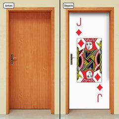 Adesivo Decorativo de Porta - Valete de Ouros - 2672cnpt - comprar online