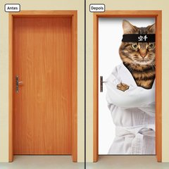 Adesivo Decorativo de Porta - Gato - Pet Shop - 2674cnpt - comprar online