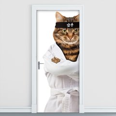 Adesivo Decorativo de Porta - Gato - Pet Shop - 2674cnpt