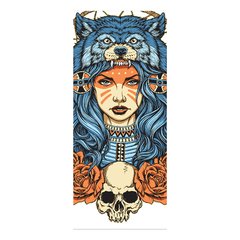 Adesivo Decorativo de Porta - Mulher - Lobo - 2676cnpt na internet