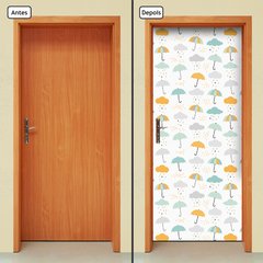 Adesivo Decorativo de Porta - Guarda-Chuvas - Infantil - 2677cnpt - comprar online