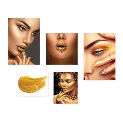 Kit 5 Placas Decorativas - Salão de Beleza - Maquiagem - Make - Maquiadora Casa Quarto Sala - 267ktpl5 - comprar online