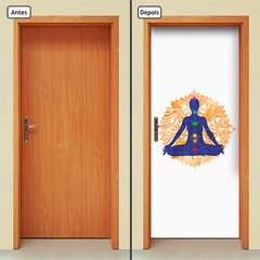 Adesivo Decorativo de Porta - Yoga - Chacras - 270cnpt - comprar online