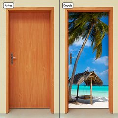 Adesivo Decorativo de Porta - Praia - Mar - 272cnpt - comprar online