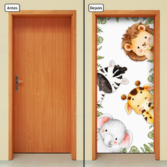 Adesivo Decorativo de Porta Safari Infantil Quarto - 2732mlpt - comprar online