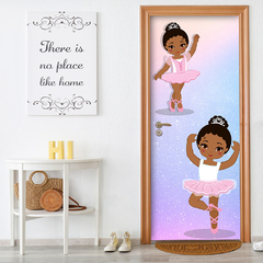 Adesivo Decorativo de Porta Bailarias Balé Ballet Infantil Quarto Menina - 2759mlpt