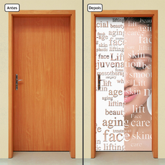 Adesivo Decorativo de Porta Estética Salão de Beleza Preenchimento - 2772mlpt - comprar online