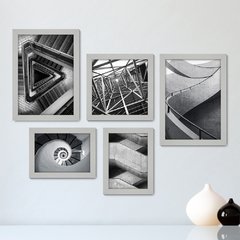 Kit Com 5 Quadros Decorativos - Arquitetura - Urbano - 279kq01 - comprar online