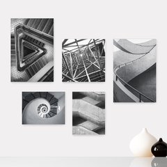 Kit 5 Placas Decorativas - Arquitetura - Urbano Casa Quarto Sala - 279ktpl5