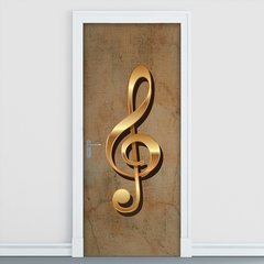 Adesivo Decorativo de Porta - Clave de Sol - Música - 281cnpt